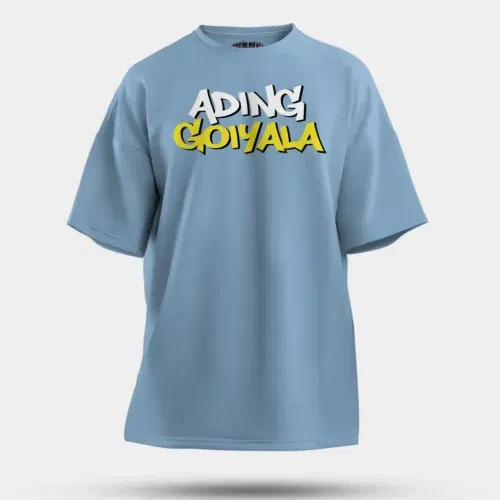 Ading goiyala men/unisex oversized t-shirt in baby blue color