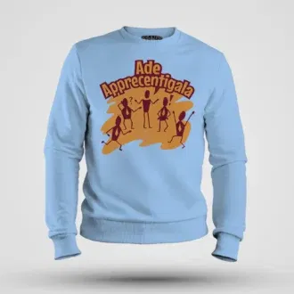 Ade apprecentingala men/unisex sweatshirt in baby blue color