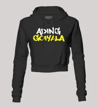 Ading goiyala women's crop hoodies in black color