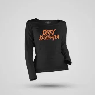 Ore kushtamappa women's long sleeve t-shirt in black color