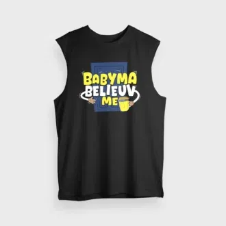 Babyma belieuv me men/unisex tank top in black color