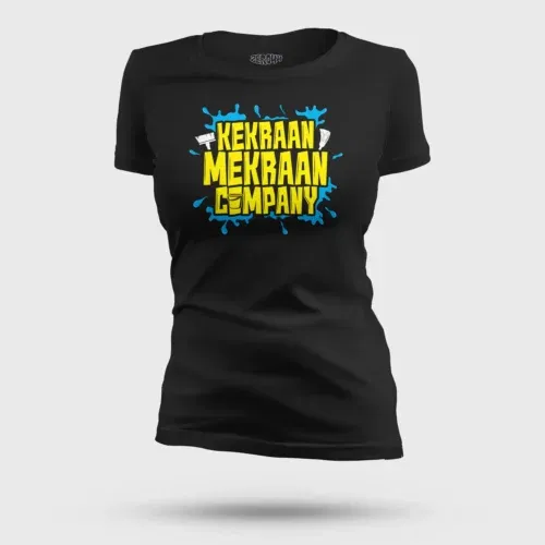 Kekraan mekraan company women's t-shirt in black color