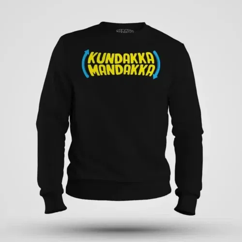 Kundakka mandakka men/unisex sweatshirt in black color