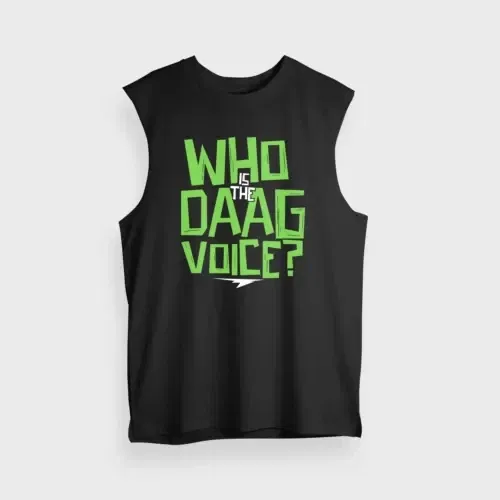 Who is the daag voice men/unisex tank top in black color