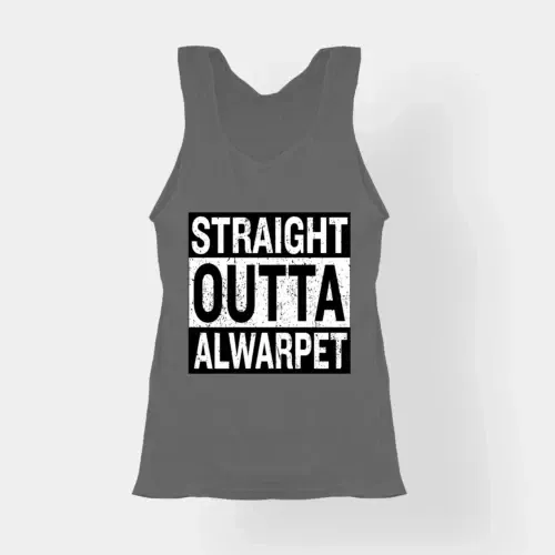 Straight outta alwarpet women's tank top in charcoal melange color