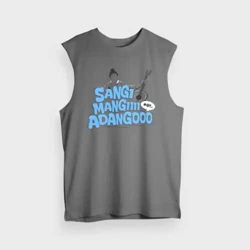 Sangi mangiiiii….. Adangoooo men/unisex tank top in charcoal melange color