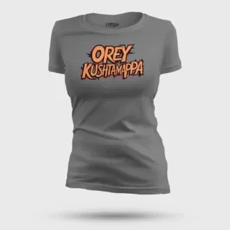 Ore kushtamappa women's t-shirt in charcoal melange color