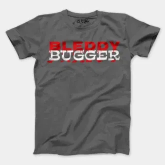 Bleddy bugger men/unisex t-shirt in charcoal melange color