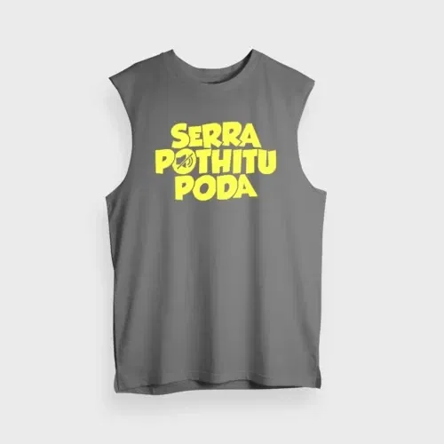 Serra pothitu poda men/unisex tank top in charcoal melange color