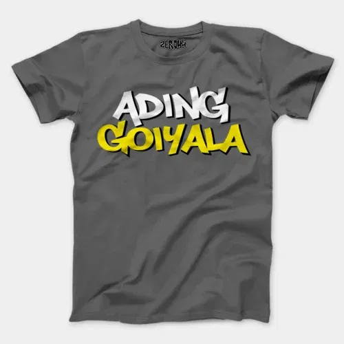 Ading goiyala men/unisex t-shirt in charcoal melange color