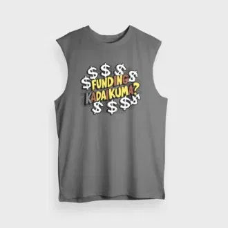 Funding kadaikuma men/unisex tank top in charcoal melange color