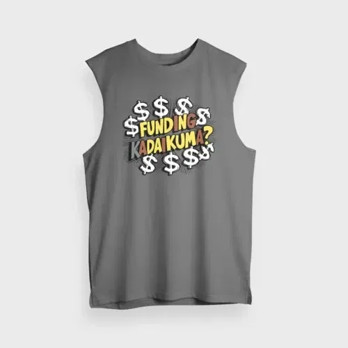 Funding kadaikuma men/unisex tank top in charcoal melange color