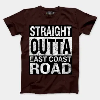 Straight outta ecr men/unisex t-shirt in coffee brown color