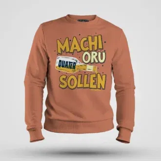 Machi oru quater sollen men/unisex sweatshirt in coral color