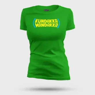 Kundakka mandakka women's t-shirt in flag green color