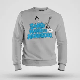 Sangi mangiiiii….. Adangoooo men/unisex sweatshirt in grey melange color