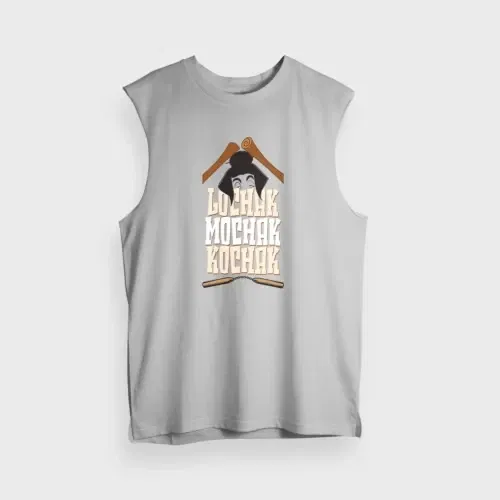 Lochak mochak kochak men/unisex tank top in grey melange color