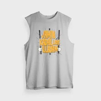 Jamin, kadal laye illayam men/unisex tank top in grey melange color