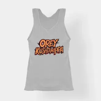 Ore kushtamappa women's tank top in grey melange color