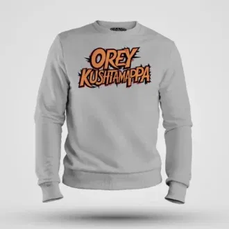 Ore kushtamappa men/unisex sweatshirt in grey melange color