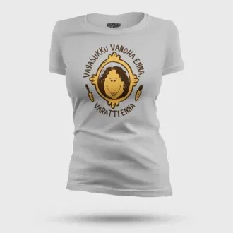 Vayasuku vantha enna varati enna women's t-shirt in grey melange color