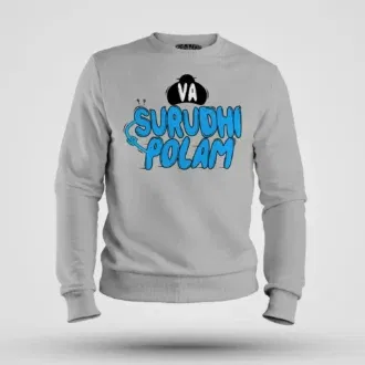 Va surudhi polam men/unisex sweatshirt in grey melange color