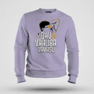 Idhu vaaliba vayasu men/unisex sweatshirt in lavender color