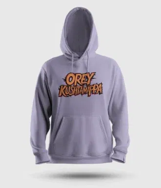 Ore kushtamappa men/unisex hoodie in lavender color