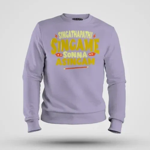 Singathapathi singame sunna asingam men/unisex sweatshirt in lavender color