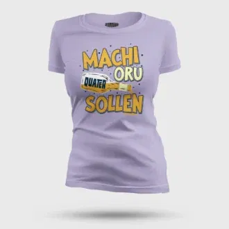 Machi oru quater sollen women's t-shirt in lavender color