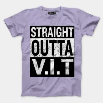 Straight outta vit men/unisex t-shirt in lavender color