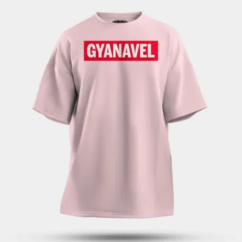 Gyanavel men/unisex oversized t-shirt in light baby pink color