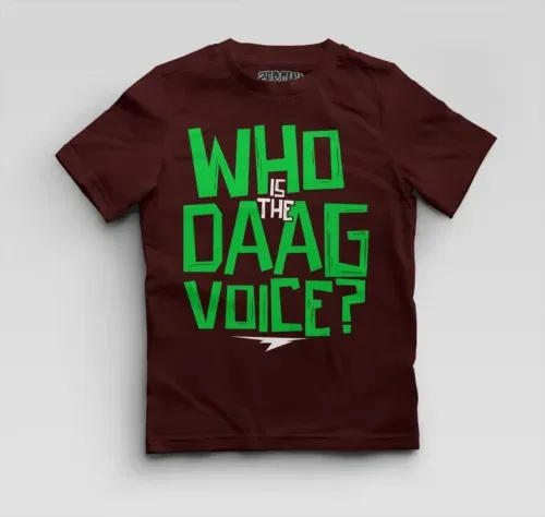 Who is the daag voice boys round neck t-shirt in maroon color