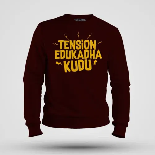 Tension edukadha kudu men/unisex sweatshirt in maroon color