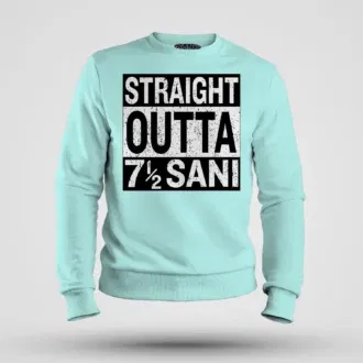 Straight outta sani - english men/unisex sweatshirt in mint color