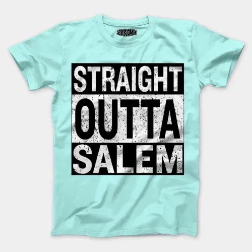 Straight outta salem men/unisex t-shirt in mint color