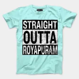 Straight outta royapuram men/unisex t-shirt in mint color