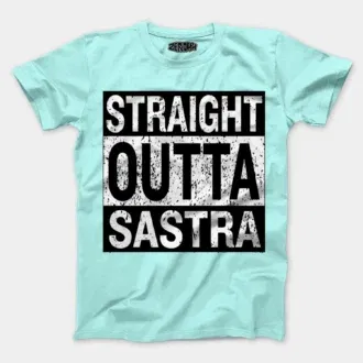 Straight outta sastra men/unisex t-shirt in mint color