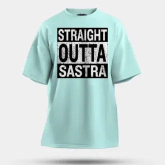 Straight outta sastra men/unisex oversized t-shirt in mint color