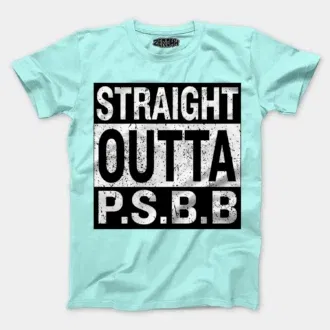 Straight outta psbb men/unisex t-shirt in mint color