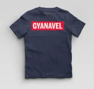 Gyanavel boys round neck t-shirt in navy blue color