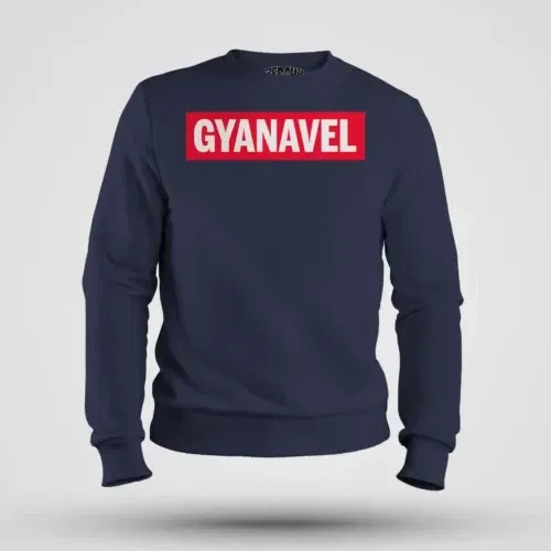 Gyanavel men/unisex sweatshirt in navy blue color