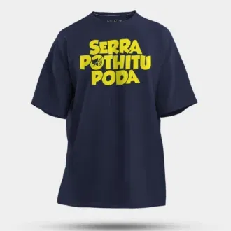 Serra pothitu poda men/unisex oversized t-shirt in navy blue color