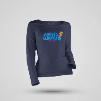 Marubadi seruppadi women's long sleeve t-shirt in navy blue color