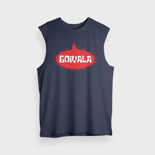 Goiyala men/unisex tank top in navy blue color