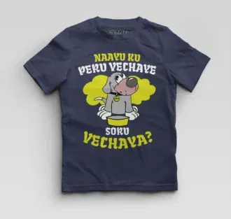 Naayu ku peru vachaye soru vachaye boys round neck t-shirt in navy blue color