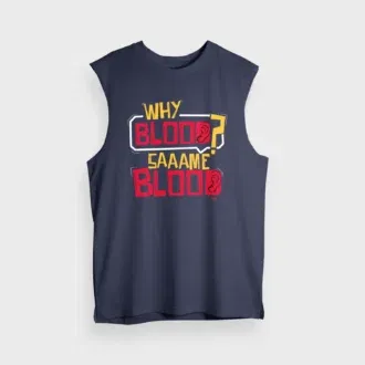 Why blood same blood men/unisex tank top in navy blue color