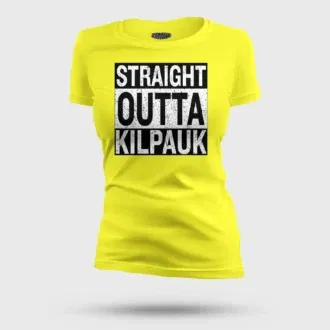 Straight outta kilpauk women's t-shirt in new yellow color