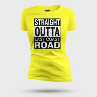 Straight outta ecr women's t-shirt in new yellow color