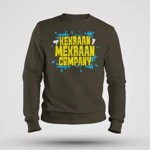 Kekraan mekraan company men/unisex sweatshirt in olive green color